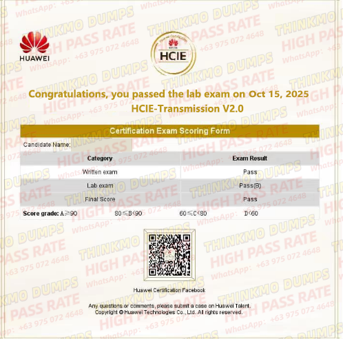 thinkmodumps's tweet image. Let&apos;s warmly congratulate the new student on successfully passing the HCIE exam! If you also want to be the next one, don&apos;t hesitate to contact me at any time.
#ThinkMo #Linux #SysAdmin #ThinkMo #Certification