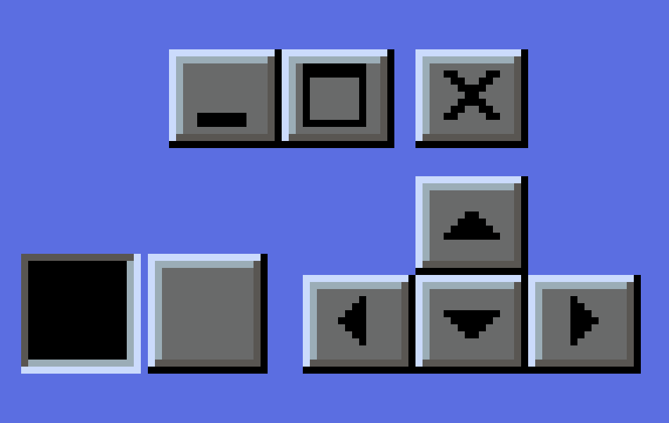 bako_gamedev's tweet image. ゲームに必要なWindows98っぽいUIアイコン書いてる。
いいかんじっ！