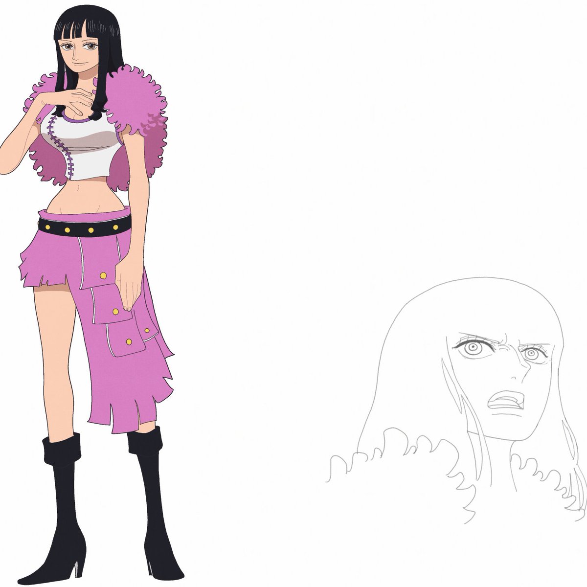 Few months ago I tried to make some concept sheets for Elbaph in the anime style. Dropped the idea mid-through and didn't even finish this Robin one which was the one i started with (just finished her upper half lol). Kinda funny seeing the differences with the official one.