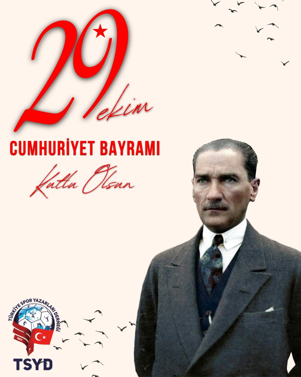 Cumhuriyetimizin 102. yılını gururla kutluyor, ulu önder Mustafa Kemal Atatürk ve kahraman silah arkadaşlarını saygı ve minnetle anıyoruz.

Türkiye Spor Yazarları Derneği