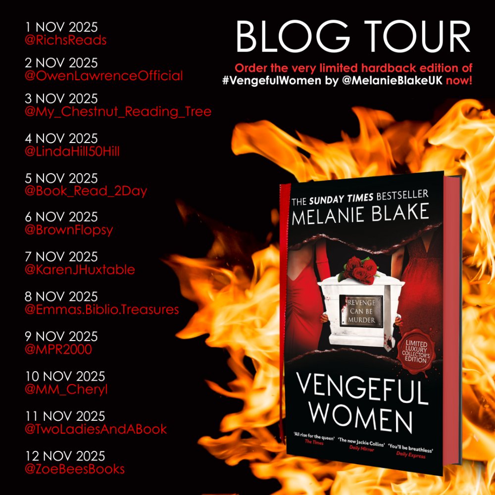 Lindahill50Hill's tweet image. It&apos;s my pleasure to join the @tigerteamagency #blogtour and share my #bookblogger #review of #VengefulWomen by @MelanieBlakeUK wp.me/p5IN3z-lqT