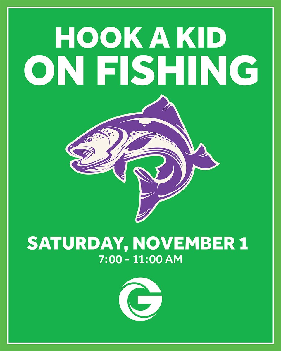 🎣 Get “Hooked” on Fishing! Bring the whole family for this FREE fishing event open to all ages.

📆Saturday, November 1
🕔7:00 - 11:00 AM
📍Glendale Heroes Regional Park

Register here: ow.ly/2iKp50XeIOa