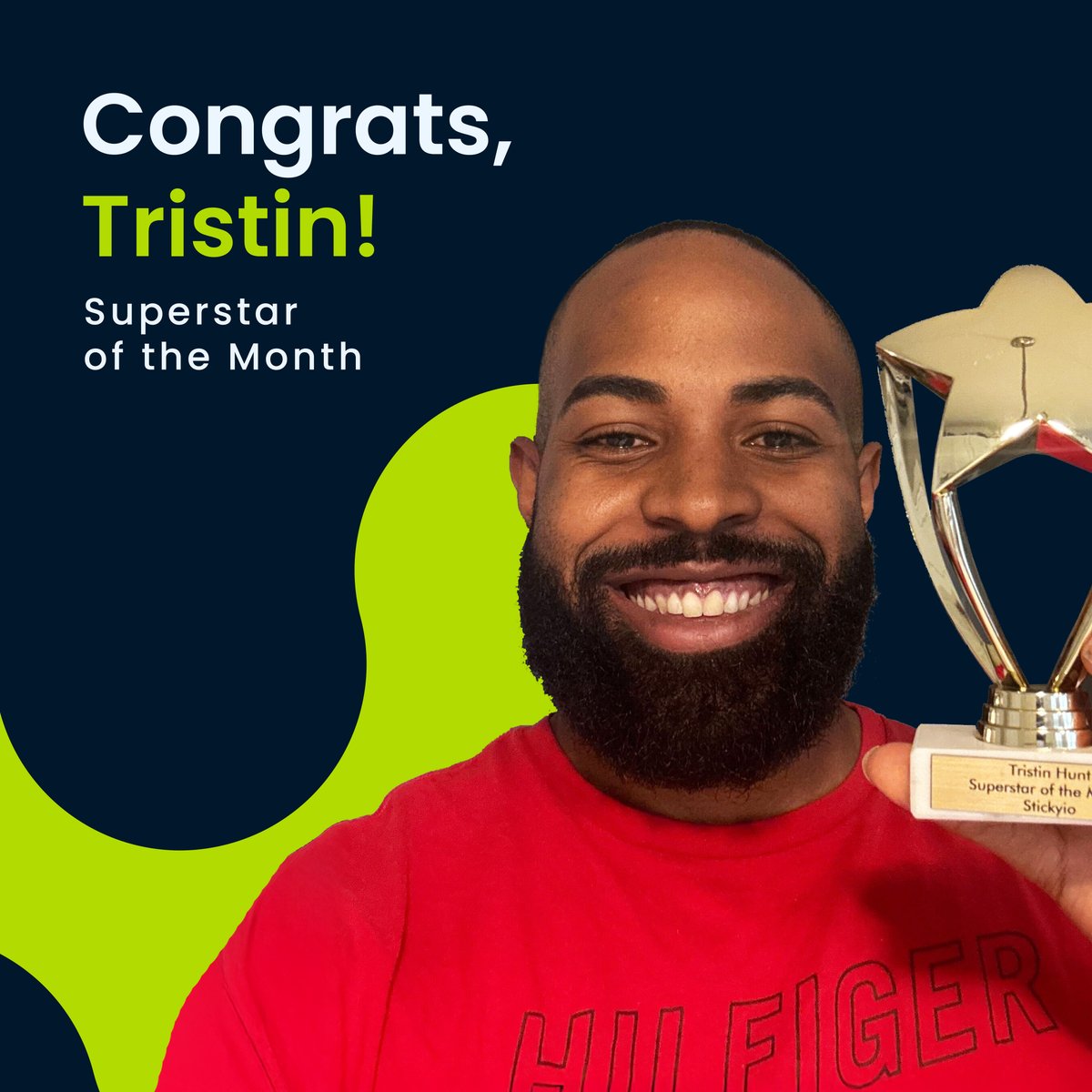 ⭐ Superstar alert! This month, Tristin Hunt is shining for his QA expertise, leadership, and dedication. Thanks for making our team stronger every day! 🙌

#StickySuperstar #TeamSticky