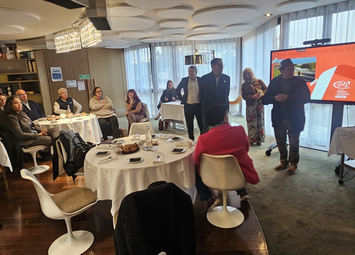 CEEVO95's tweet photo. #valdoise / #iledefrance / #ChooseIDF / #cma_95 / #ClubACE / #Ceevo95 : Participation du CEEVO ce mardi au petit déjeuner du Club ACE pour la présentation du restaurant pédagogique de CMA Formation Cergy-Pontoise - https://t.co/68KEpr382q - https://t.co/gGkeoC7n6Z https://t.co/P0KOI4kol0