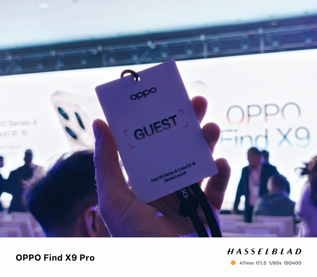 TechTabletscom's tweet image. At the Oppo Find X9 Pro launch event, stay tuned for my review in 53 minutes! #oppofindx9pro #OPPOConcertPhone #zoomwithOPPO