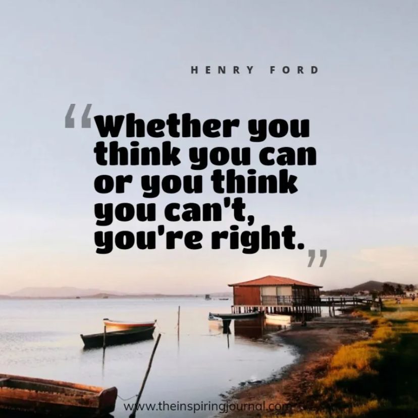 "Whether you think you can or you think you can't, you're right." - Henry Ford
#quotes #motivation #thoughts