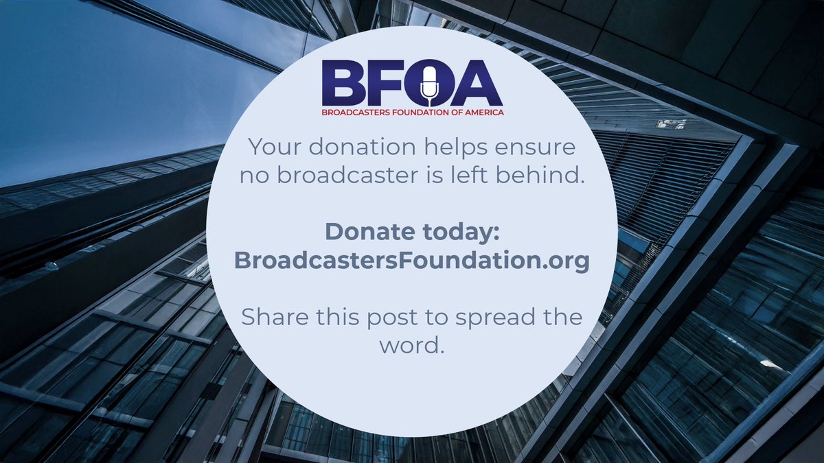 When broadcasters face hard times, the Broadcasters Foundation of America steps in. ❤️

We provide financial aid to radio and TV professionals in crisis — but we can’t do it alone.

👉 Donate today: BroadcastersFoundation.org

#broadcaststrong #gethelp #givehelp
