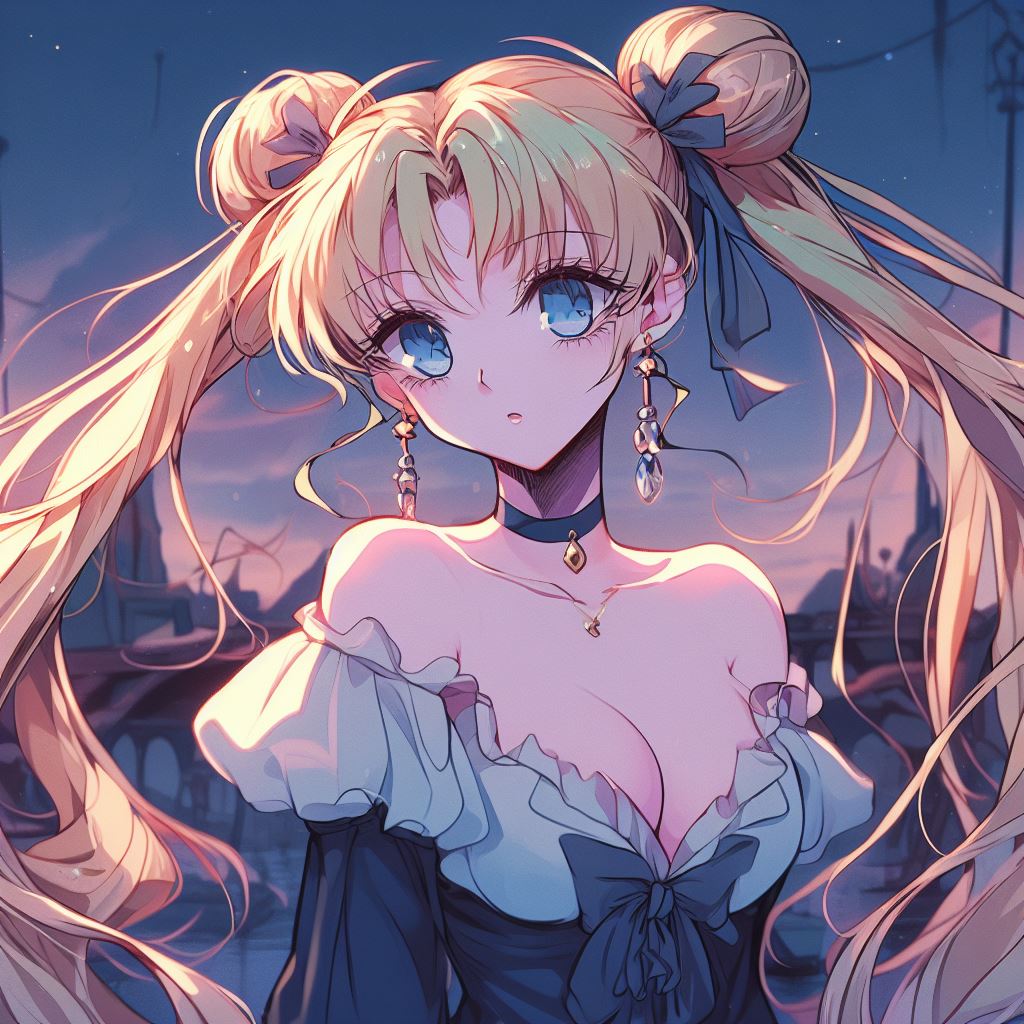 ReifuTD's tweet image. Grok Video, the original image theme made by Dalle3 was Usagi from Sailor moon in the Style of Vampire Hunter D. I decide to have her adjust her dress.

#aivideo #AiAnime #GrokVideo #GrokImagine