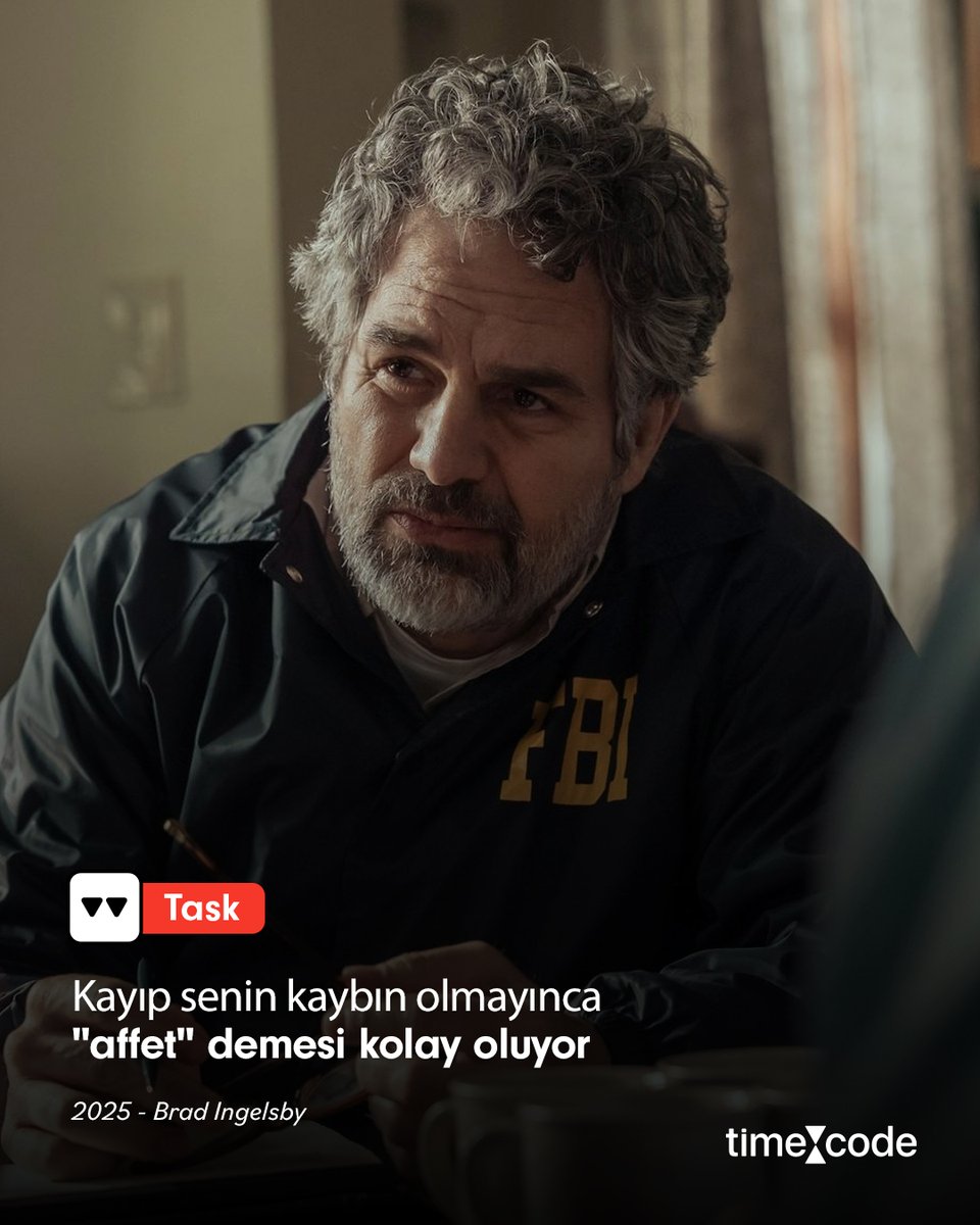 Timecodegzt's tweet image. "Kayıp senin kaybın olmayınca "affet" demesi kolay oluyor"
🎬: Task (2025)
📽: Brad Ingelsby