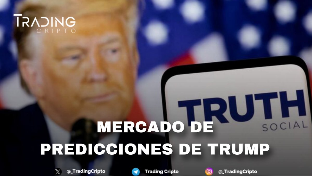 _TradingCripto's tweet image. 💥 Trump Media lanza &quot;Truth Predict&quot;: la 1ª red social con mercados de predicción integrados via @CryptoCom 

📊 Permitirá apostar en elecciones, deportes y más con CRO. 

Beta pronto en EE.UU 🇺🇲

#TruthPredict #CryptoMarket #TrumpMedia #Crypto #CryptoNews #PredictionMarket