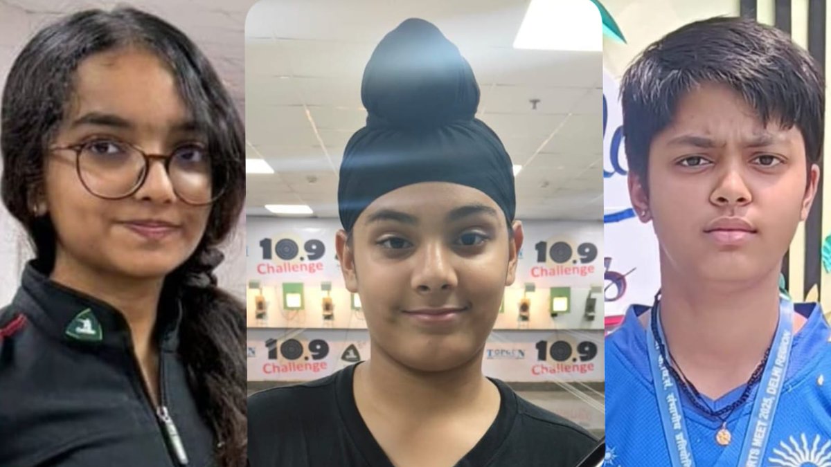Congratulations to our promising young shooters — Manvi Goswami (12), Nirvair Singh Anand (12), and Aashi Bharthuar (13) — on qualifying for the National Championship 2025! Now give your best and make it count at the Nationals! 💪
