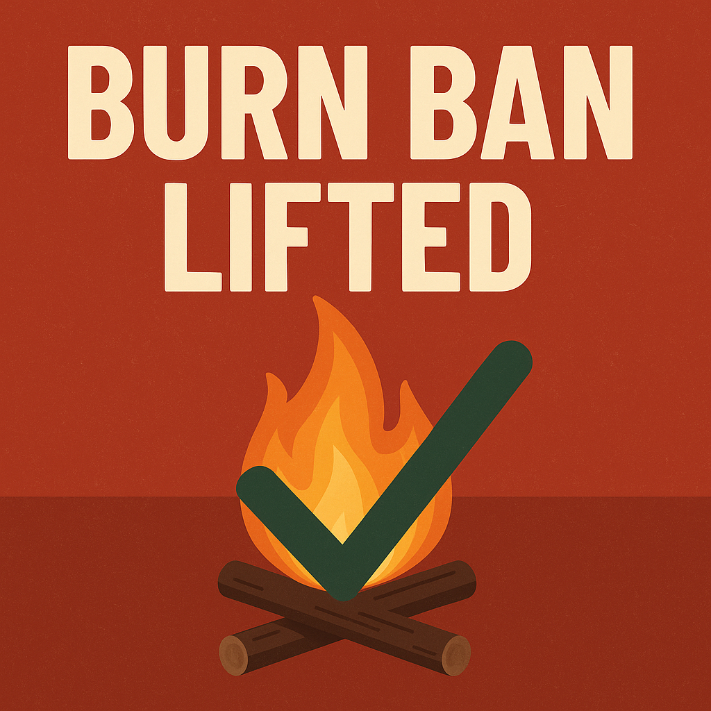 Burn Ban Lifted ocv.im/4mvxaq9
