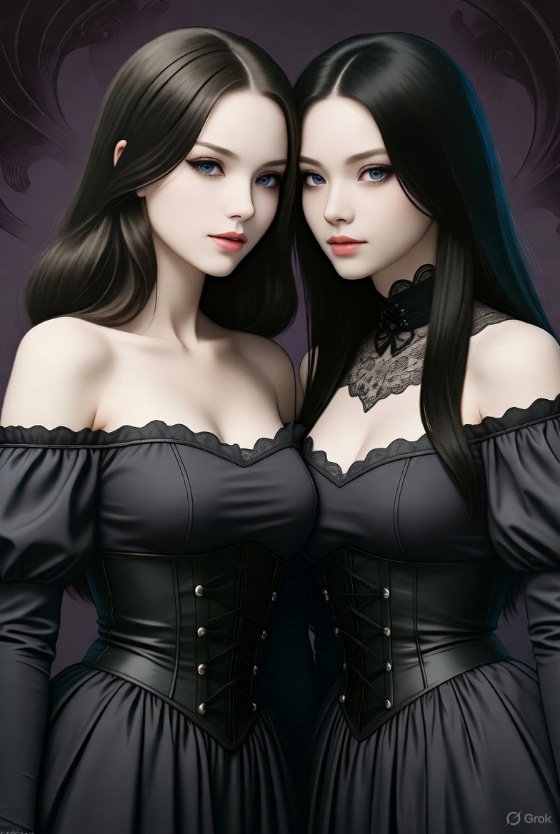 Asked Grok to create an image of lesbian vampires - not quite how I envisaged Demi and Claire, but still sexy, right?
#amwriting #erotica 

amazon.co.uk/dp/B08K3N1NML