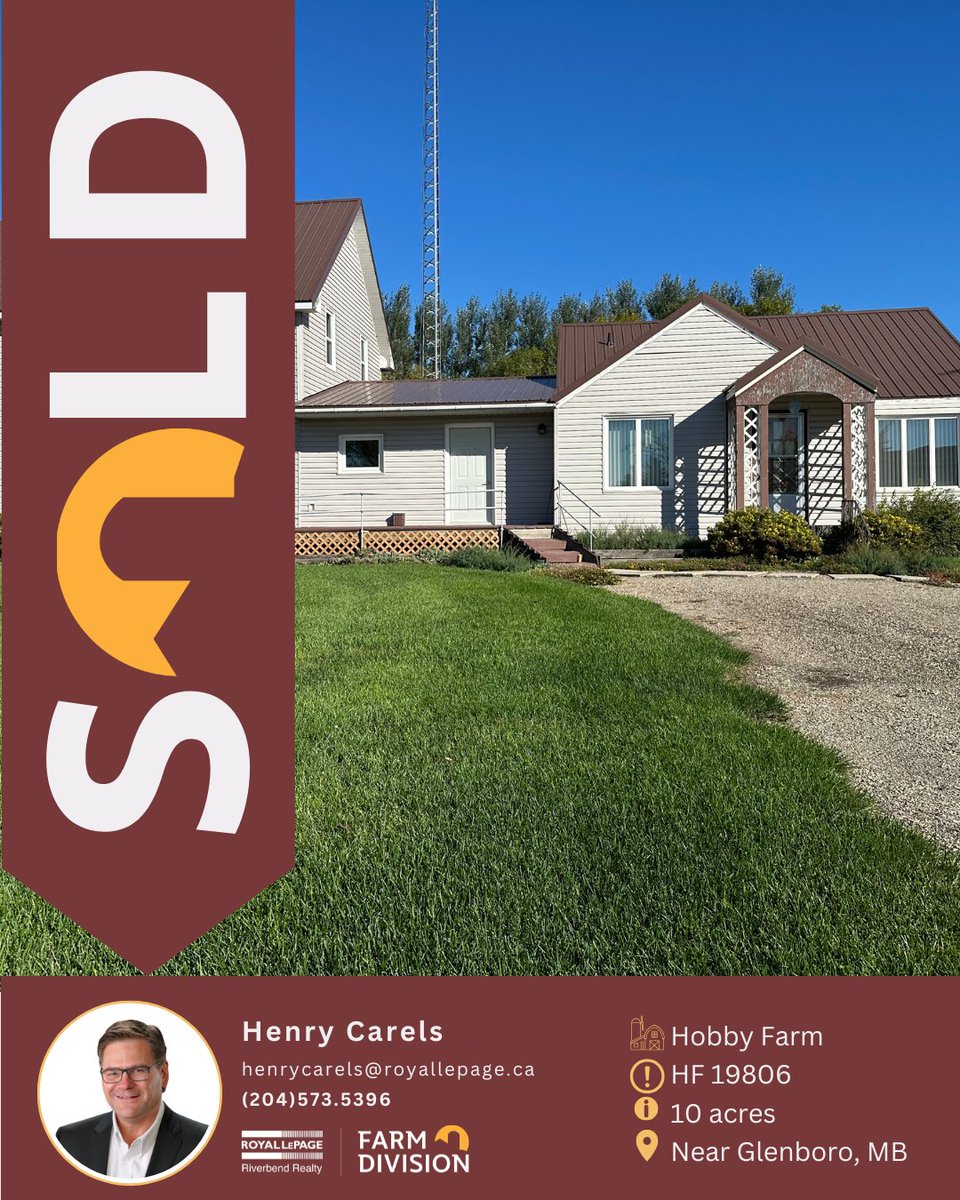 SOLD Hobby farm near Glenboro, MB #wesellfarms #yourfarmteam #hobbyfarm