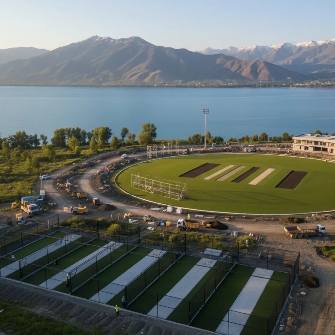 BIG BIG BREAKING 🔥

Armenia's 🇦🇲  First-Ever Dedicated Cricket Ground is Coming! 

The stadium will be built in Sevan, the beautiful lake city nestled between the Caucasus Mountains. 

✅ 4 center turf wickets
✅ 6 practice nets (2 turf, 2 cemented, 2 astro)
✅ A proper dressing