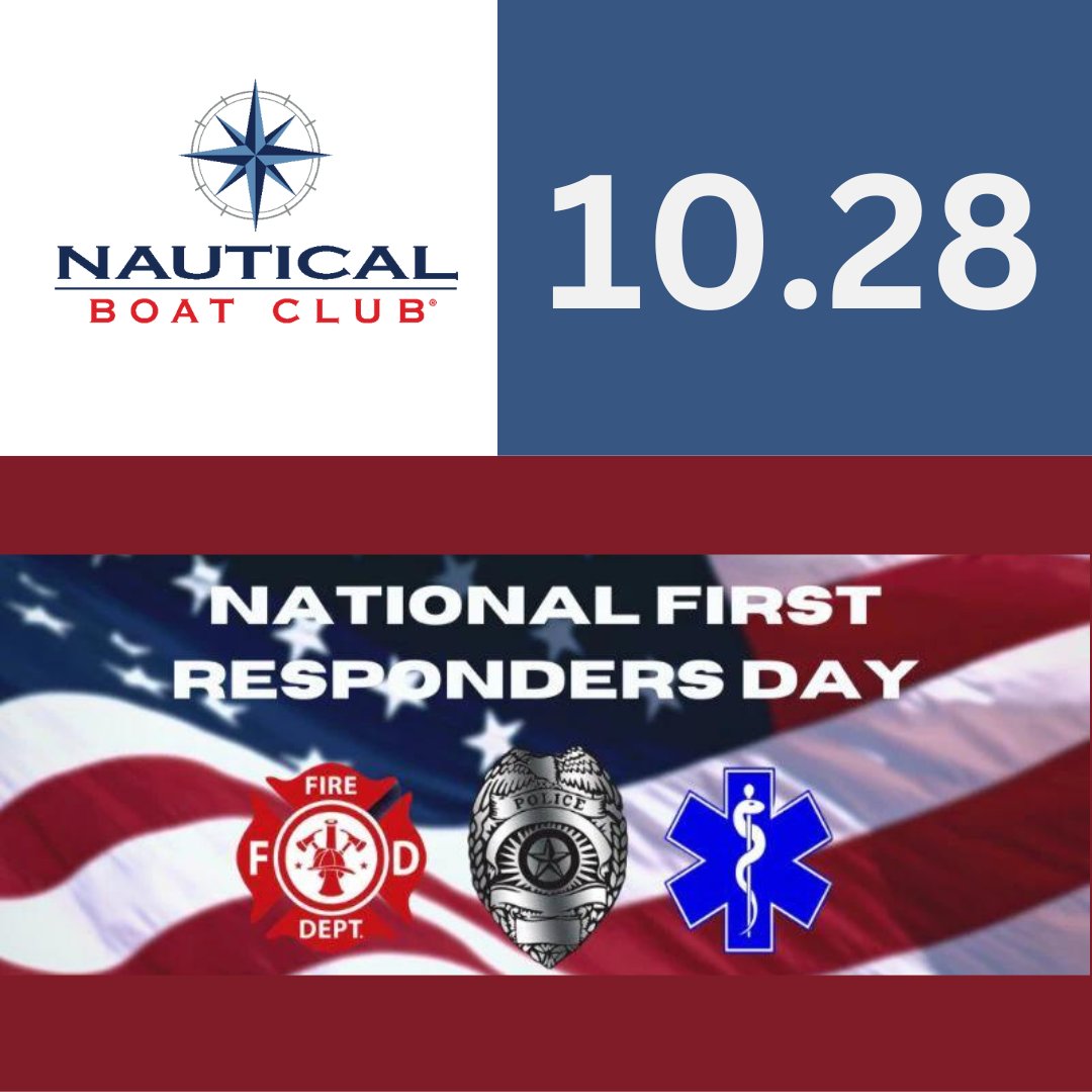nauticalbcmp's tweet image. The day to honor the estimated 4.6 million career and volunteer police, firefighters, emergency medical technicians, and paramedics in the U.S. was officially designated in June 2019.

#nauticalboatclub