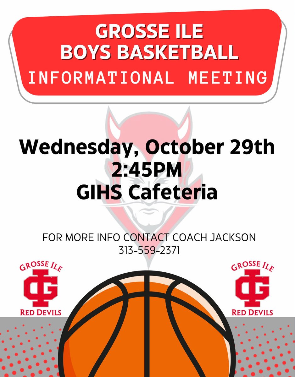 Any player planning to tryout for Freshmen, JV or Varsity basketball must attend this important informational meeting next week! 

- HELL WEEK(conditioning) dates &amp; information 
- Tryout dates &amp; information 
- Physical forms if needed