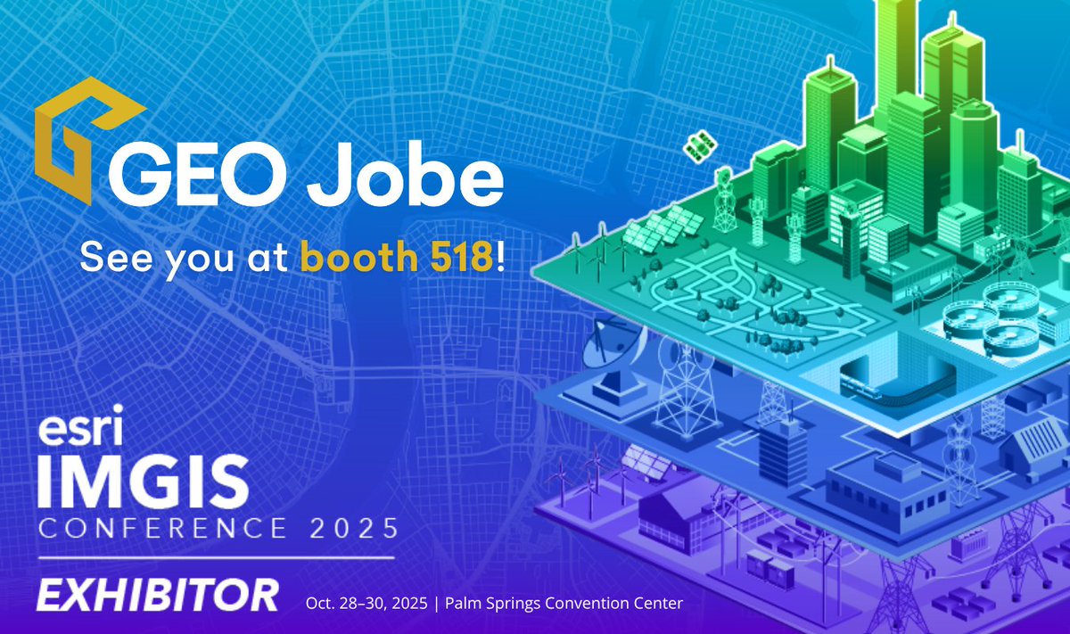Are you at the <a href="/Esri/">Esri</a> #IMGIS2025 Conference this week? Catch up with us at booth 518 for questions and tips on how to optimize your infrastructure workflows with #ArcGIS!

📍Event Map ➡️ shorturl.at/hF5oF

#IMGIS #EsriPartner #GIS #InfrastructureManagement