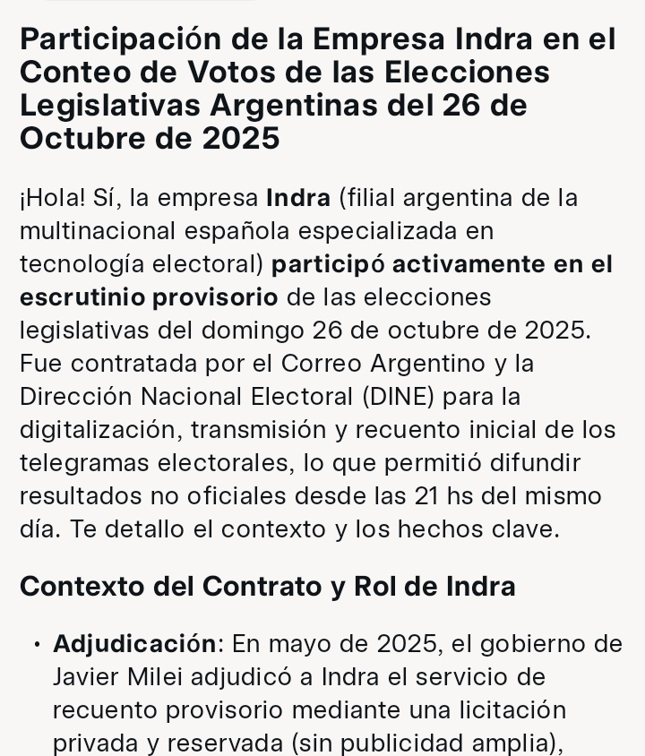 Saben quién es accionista de Indra?
JP Morgan, si esos que vinieron hace una semana en aviones privados 
Las brujas no existen, pero que las hay, las hay