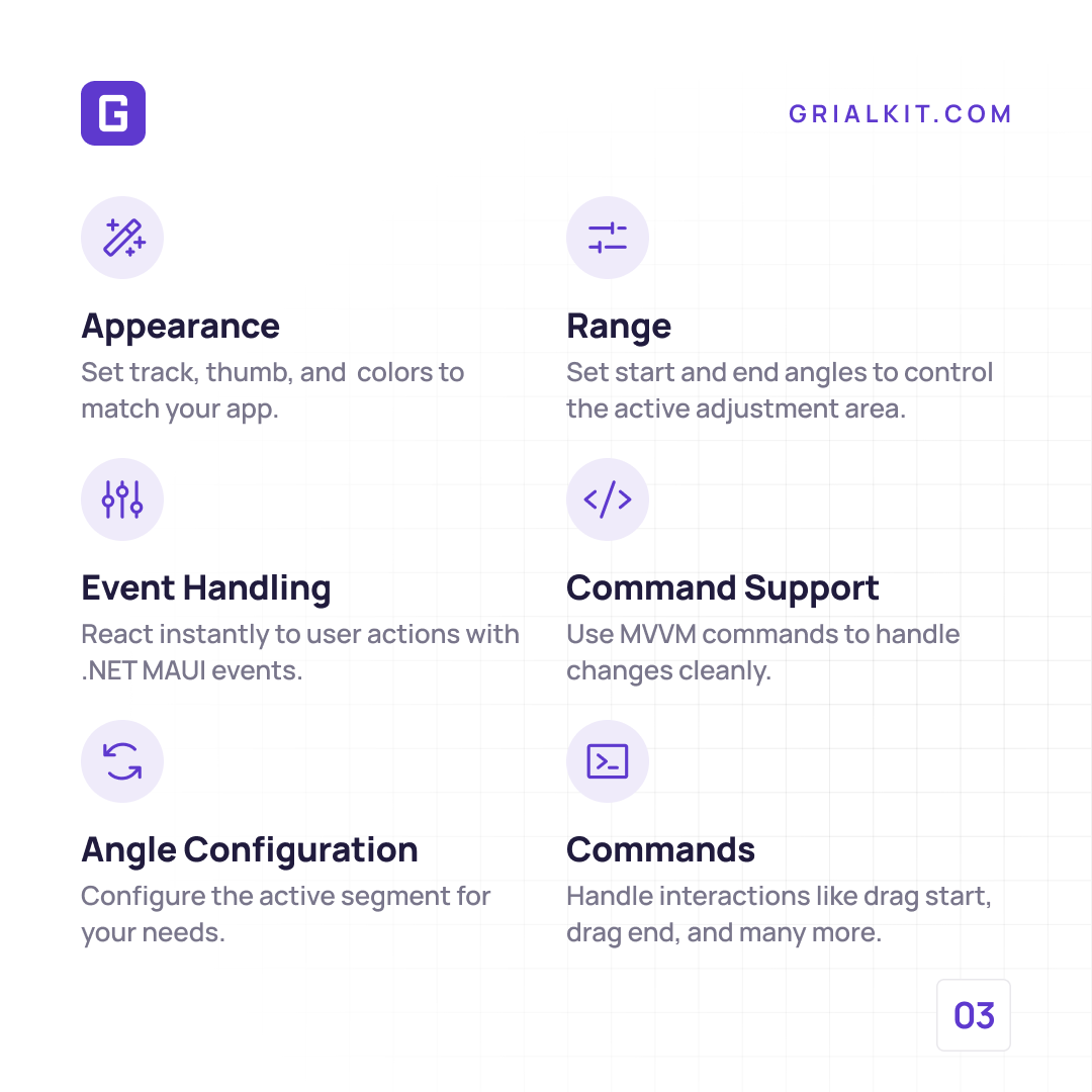 Grialkit's tweet image. A Circular Slider that actually feels right.
🌀 Set custom ranges, angles, and UI styles
⚙️ React to events, drag interactions, and commands 💡 Built for .NET MAUI
Get our Demo App or learn more in our Docs!
grialkit.com/download-demo-…
#dotnetmaui #slider #uidesign