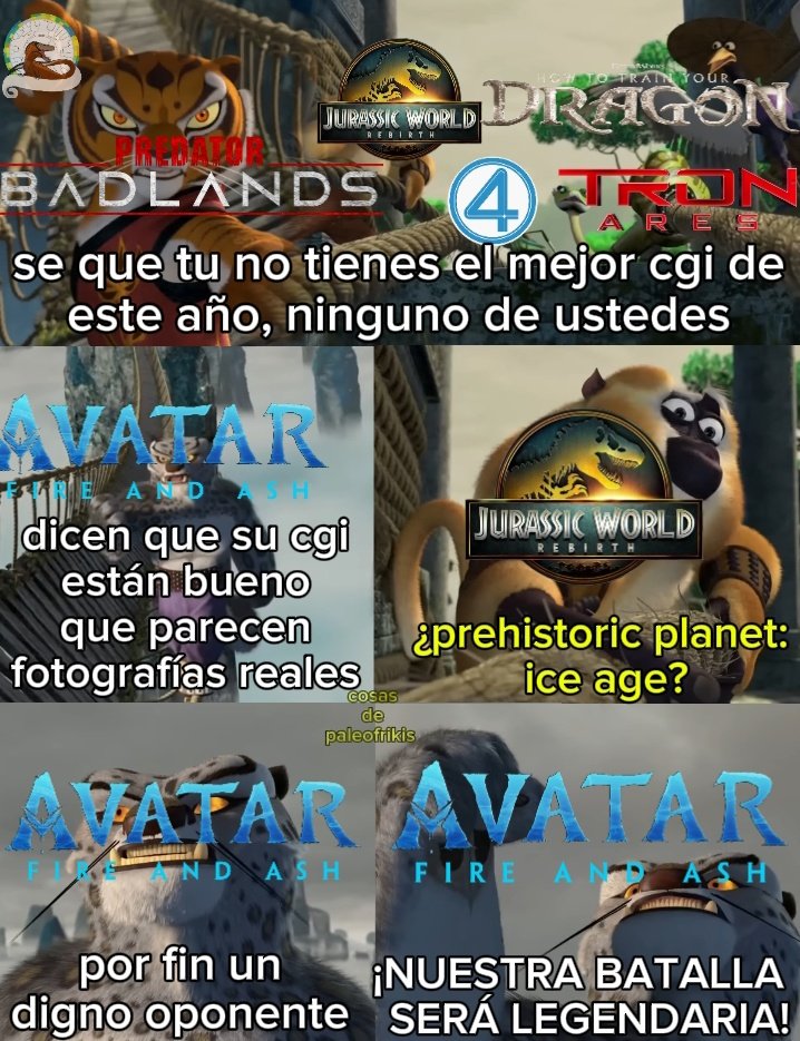 Después de ver las opiniones del cgi de la nueva temporada de prehistoric planet, hice este meme