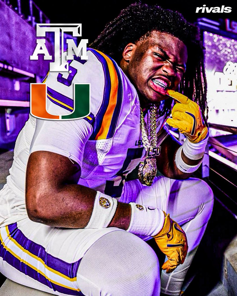 Texas A&amp;M and Miami are pushing hard for LSU Five-Star Plus+ ATH commit Lamar Brown, <a href="/Hayesfawcett3/">Hayes Fawcett</a> reports👀

Read: on3.com/rivals/news/pr…