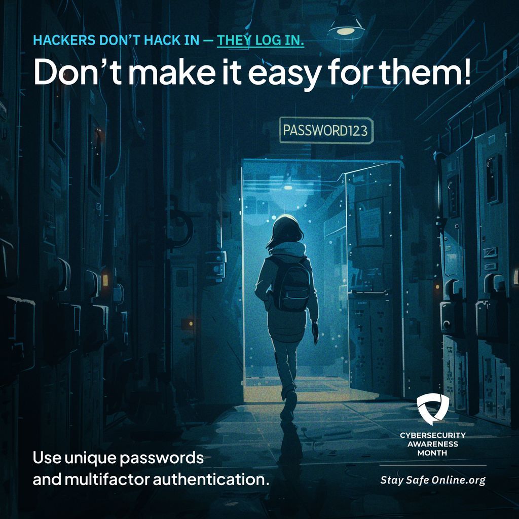 WIU_uTech's tweet photo. If a hacker gets control of your social media account, you may never get it back. Take a minute to set up MFA and keep other people out of your accounts for good.  #CybersecurityAwarenessMonth https://t.co/SruE2pP886