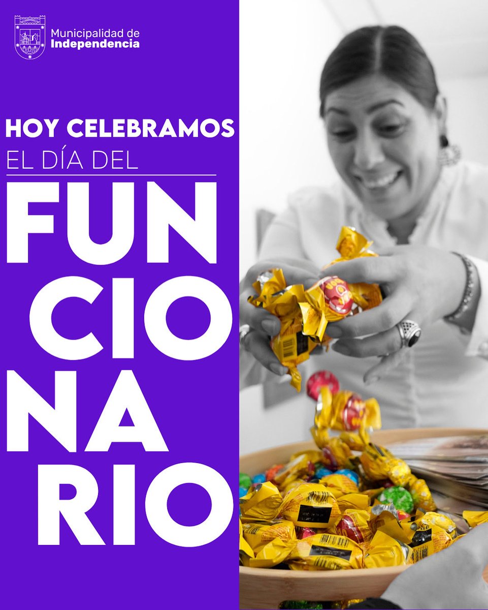 En este 𝗗í𝗮 𝗱𝗲𝗹 𝗙𝘂𝗻𝗰𝗶𝗼𝗻𝗮𝗿𝗶𝗼 𝗠𝘂𝗻𝗶𝗰𝗶𝗽𝗮𝗹, queremos 𝘀𝗮𝗹𝘂𝗱𝗮𝗿 𝗮𝗳𝗲𝗰𝘁𝘂𝗼𝘀𝗮𝗺𝗲𝗻𝘁𝗲 a quienes se desempeñan en nuestra Municipalidad, por la labor que realizan cada día al servicio de nuestros vecinos y vecinas.