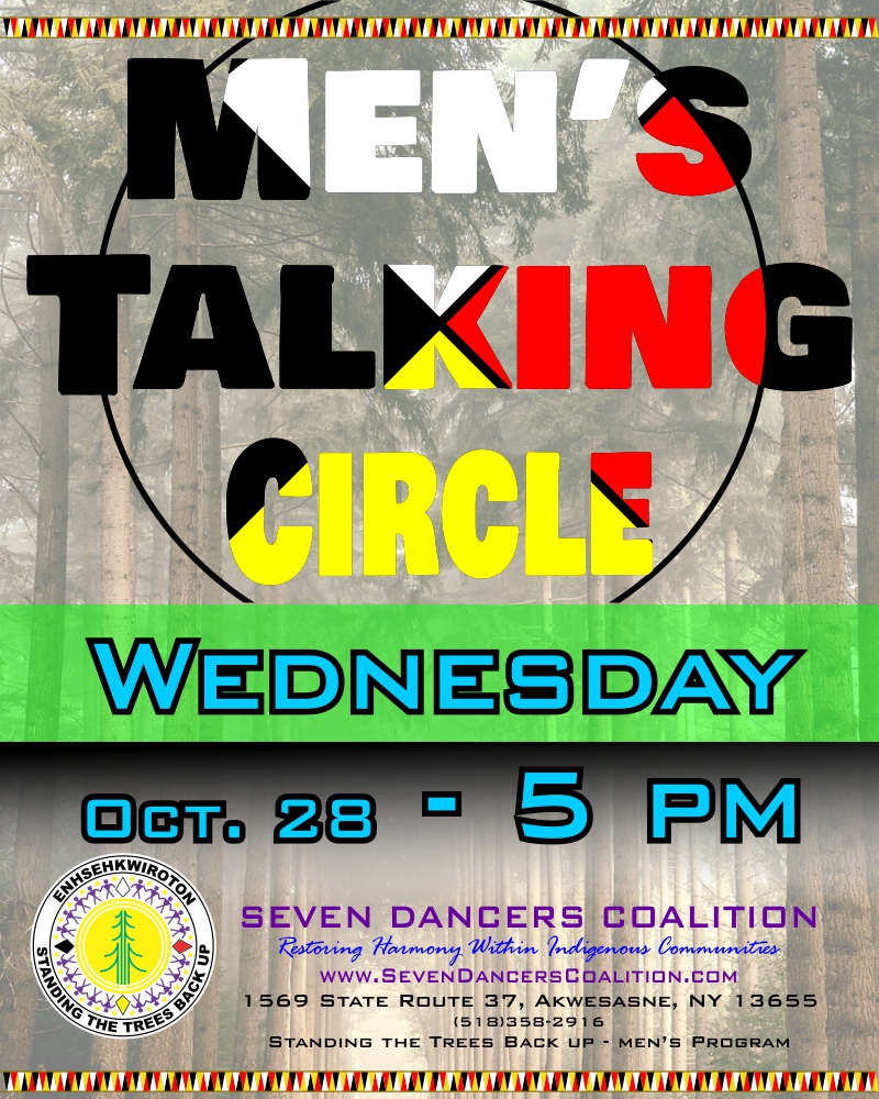 7DancersCo's tweet image. Men, SPECIAL TIME this week, 5PM.  See you tomorrow night!   (Akwesasne) #MenSupportMen #Brotherhood #MenGetTogether #Akwesasne #sevendancerscoalition @7DancersCo