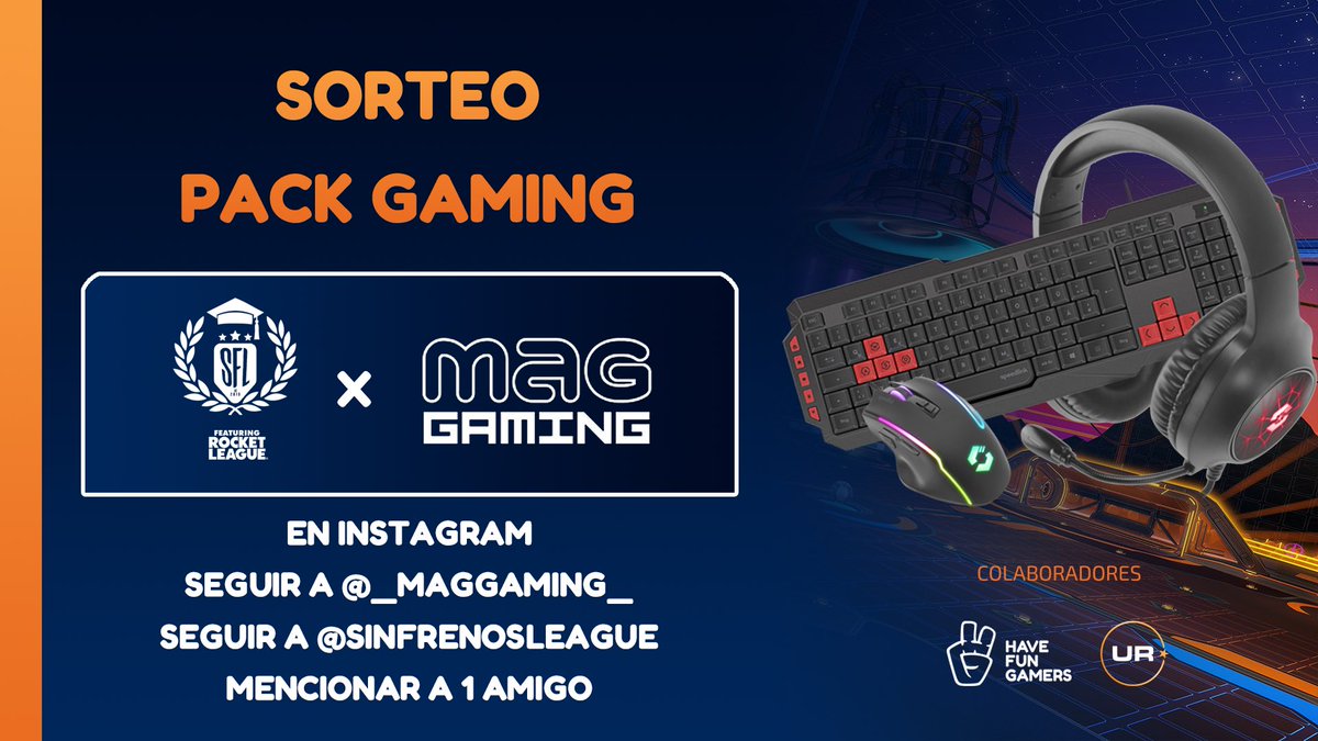 📢 ¡SORTEO ACTIVO!

Junto a nuestro nuevo patrocinador <a href="/_MagGaming_/">MagGaming</a> lanzamos un sorteo exclusivo en Instagram 🎮

📅 Abierto hasta el 7 de noviembre a las 23:59
🔗 instagram.com/sinfrenosleagu…

¡Corre y participa antes de que se acabe! 🔥

#SomosSFL🚗⚽️