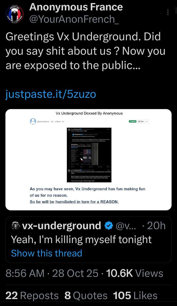 Mecha_Egirl's tweet image. Pretending or even trying to fix/attack the most beloved person in #Malware and the #CyberSecurity #cybertech community is prob the dumbest move in history. @vxunderground Smelly might not do anything or reply, but it&apos;s the fastest way to get a bunch of #Cat loving #Nerds to.