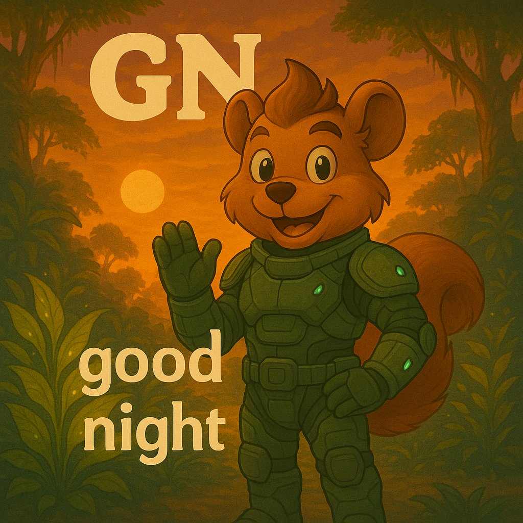 SquirrelAwayNFT's tweet photo. GN everyone!๐ ๐ค
Peaceful dreams, powerful tomorrows ๐๐
The nutverse calls ๐
#GoodNightFam #SolanaNFTs #SquirrelAway https://t.co/Xd4uEUFeX4