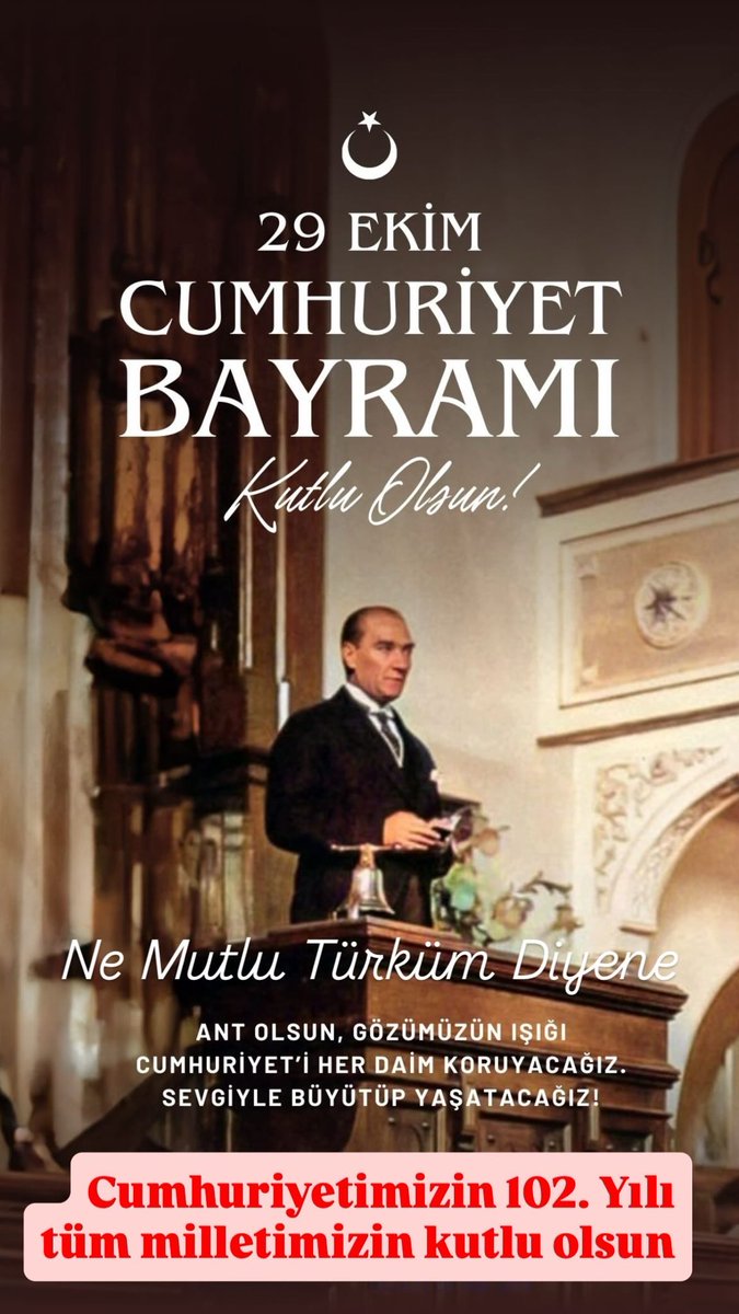 #29EkimCumhuriyetBayramıKutluOlsun nice daha 100 yıllara 🇹🇷