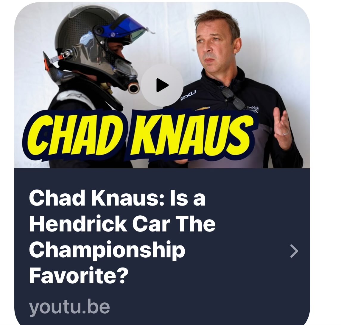 TheJohnnyTV's tweet image. youtu.be/sCeBuNSF02M
Friends check out this great chat with truly one of the best all time in the NASCAR business. We talk playoffs, dominance and the early days.