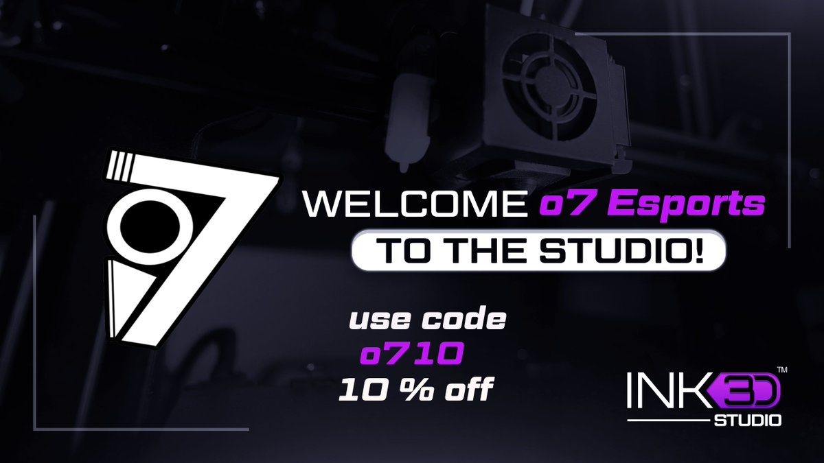 ink3dStudio's tweet photo. ๐จ Exciting news! ๐จ
Weโre proud to announce the official launch of the @o7xEsports Team Store powered by Ink3D Studio! ๐ฅ
Grab your gear and rep the team โ use code O7X10 at checkout for 10% off your entire purchase! ๐๐ฅ
#Ink3DStudio #o7xEsports #EsportsMerch https://t.co/dNaAgEx56v