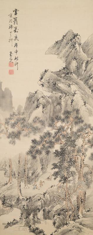 JapanTraCul's tweet image. Facing the Spirit of the Mountain, by Hine Taizan, 1860