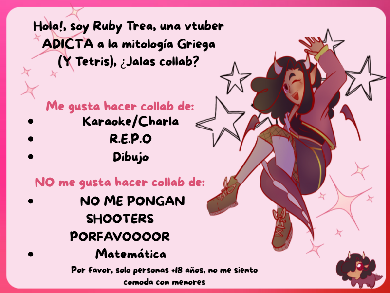 Ruby_Trea's tweet image. Dejen un comentario para saber✨
O escriban directo a mi DM, soy medio boluda TwT

Cualquier duda, bienvenidos sean