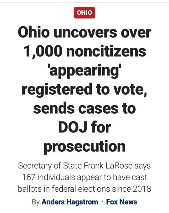 The real amount of illegal voting is vastly greater than this. 

Consider that California and New York banned the use of ID for voting! They legalized fraudulent voting.