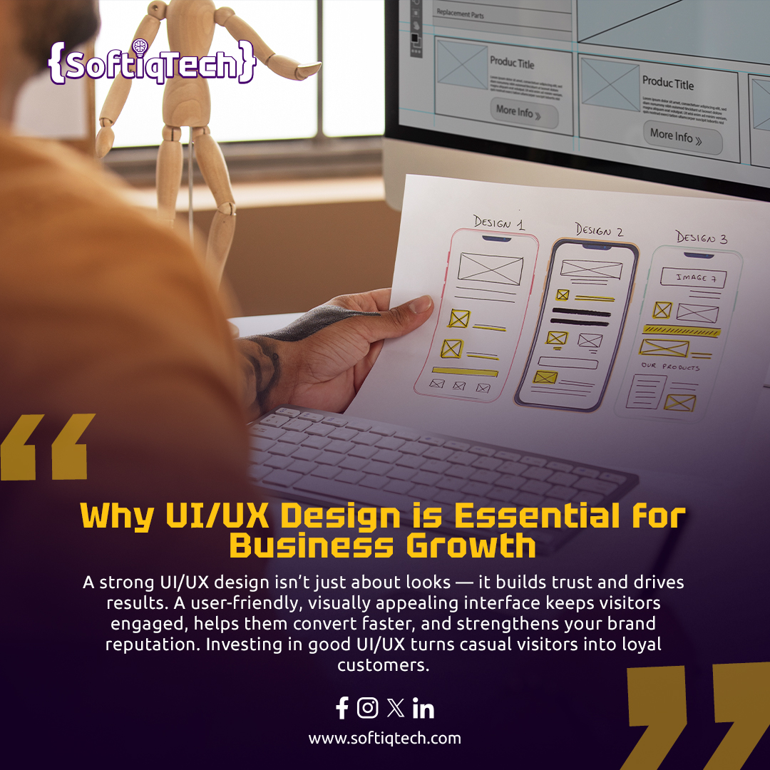 softiq_tech's tweet photo. Great design isnβt just about looks itβs about experience
At SoftiqTech, we craft UI/UX that builds trust boosts engagement and drives real business growth.
Letβs create user experiences that make your brand unforgettable.
https://t.co/sPc49wxNgZ
#softiqtech #uiuxdesign https://t.co/Ga8lZdZITa