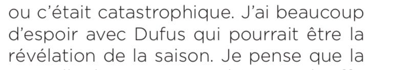 J’avais dit ça dans l’essselent <a href="/TribuneVerte/">Tribune Verte</a> et j’étais en train de me dire au vu de ses titularisations inexistantes que j’allais encore passer pour con mais ça c’est pas grave j’ai l’habitude .