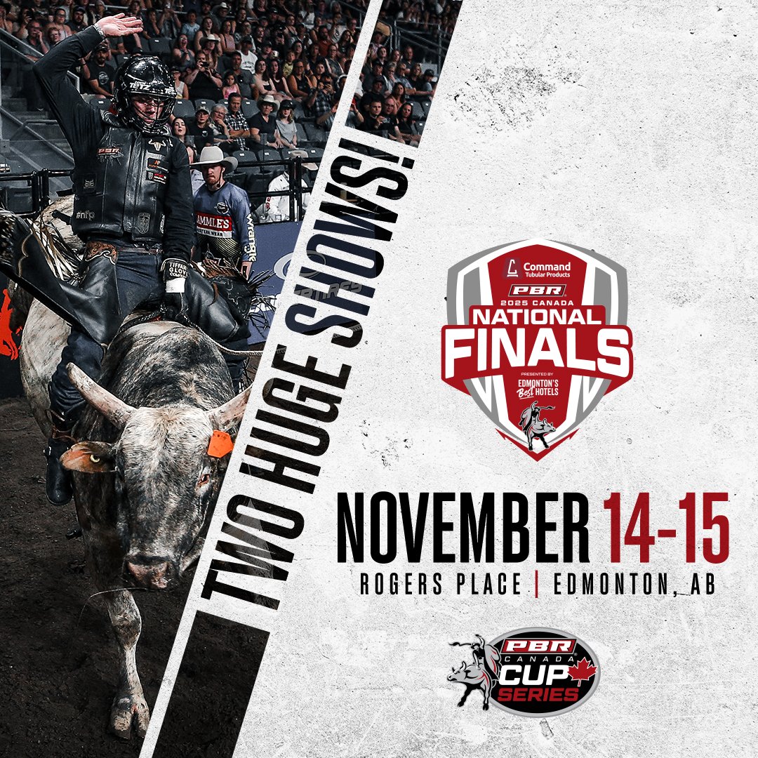 🤠The Command Tubular <a href="/PBRCanada/">PBR Canada</a> National Finals buck into Rogers Place on November 14th and 15th!

🎟Wanna check it out?? Text the word "BULL" to 780-989-0957 for your chance to win a pair of tickets!