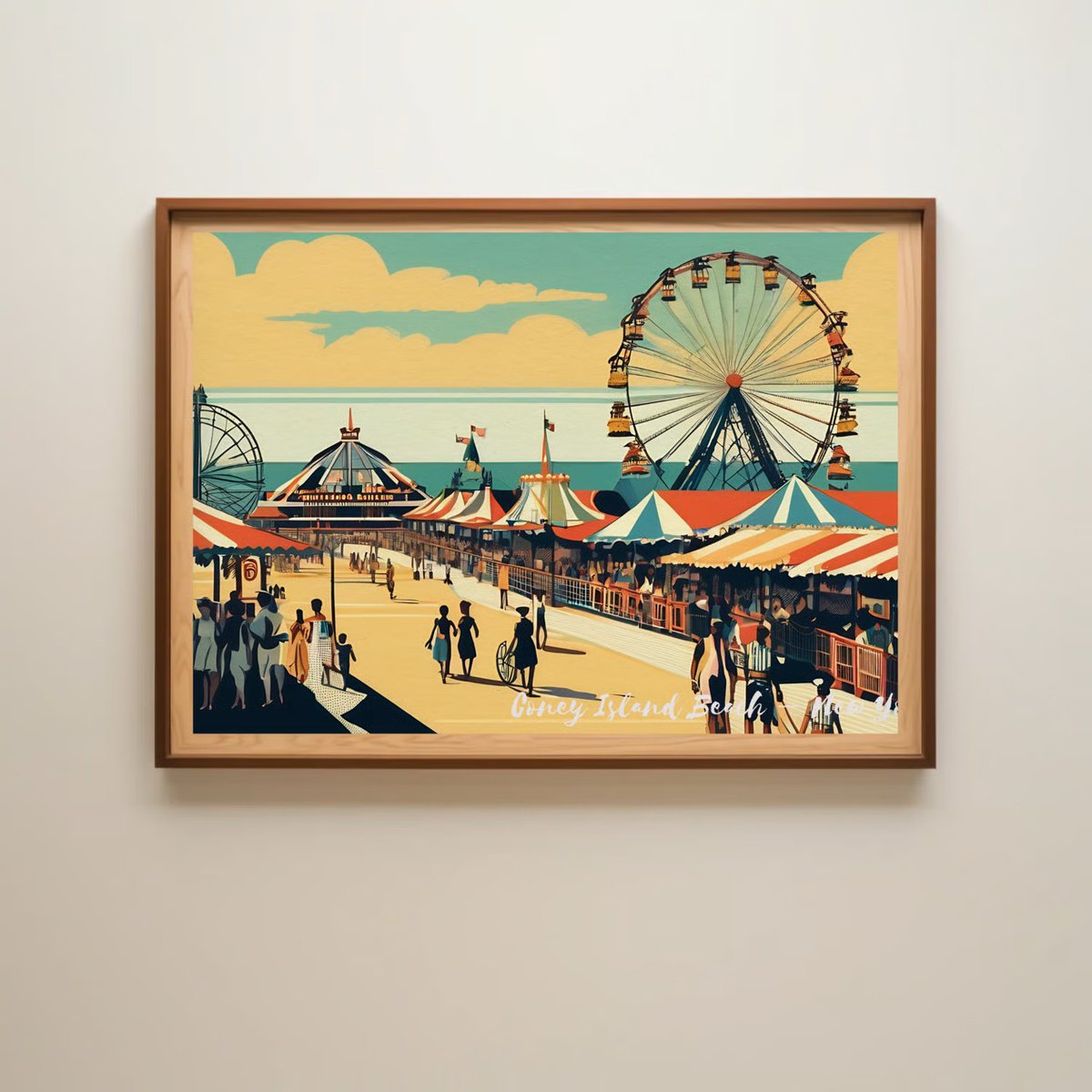 NateHartPrints's tweet image. 🎡 Step into summer nostalgia with Coney Island Beach – New York 🌞
A vintage-style print capturing the boardwalk’s timeless joy &amp;amp; retro charm.

🖼️ Download instantly: printsbynatehart.com/b/eu1BY

#VintageArt #ConeyIsland #RetroDesign #WallArt #PrintableArt