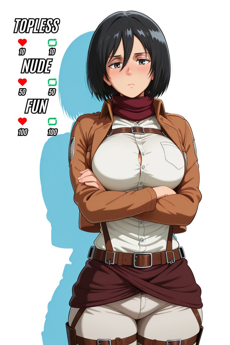 waifusyn's tweet photo. Mikasa Ackerman | Undressing Game https://t.co/qlsg7HExvZ
