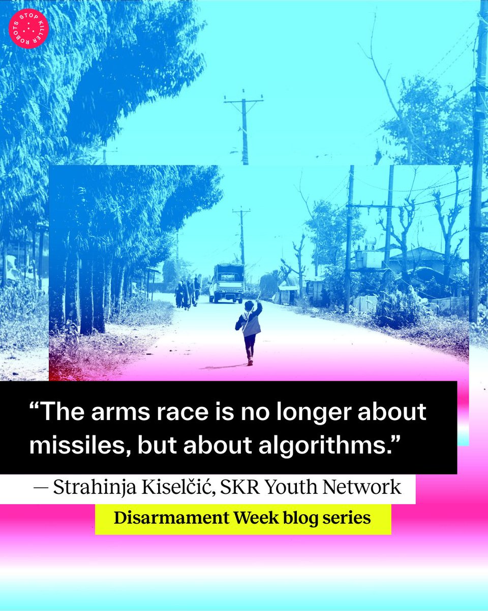 BanKillerRobots's tweet image. The arms race is back — but this time, it’s about algorithms.
As governments invest in #KillerRobots and nukes, youth are excluded from shaping the future they’ll inherit.
Read: “The Invisible Front: Youth and the New Road to Rearmament” 👉medium.com/@stopkillerrob… 
#YouthVoices