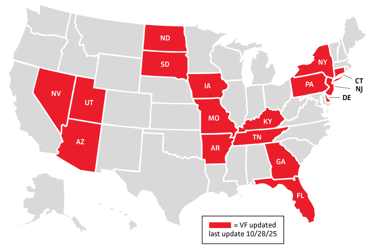 Update: In the past few weeks, we have new voter file data for these states: AR, AZ, CT, DE, FL, GA, IA, KY, MO, ND, NJ, NV, NY, PA, SD, TN &amp; UT. thedatatrust.com/critical-data-…