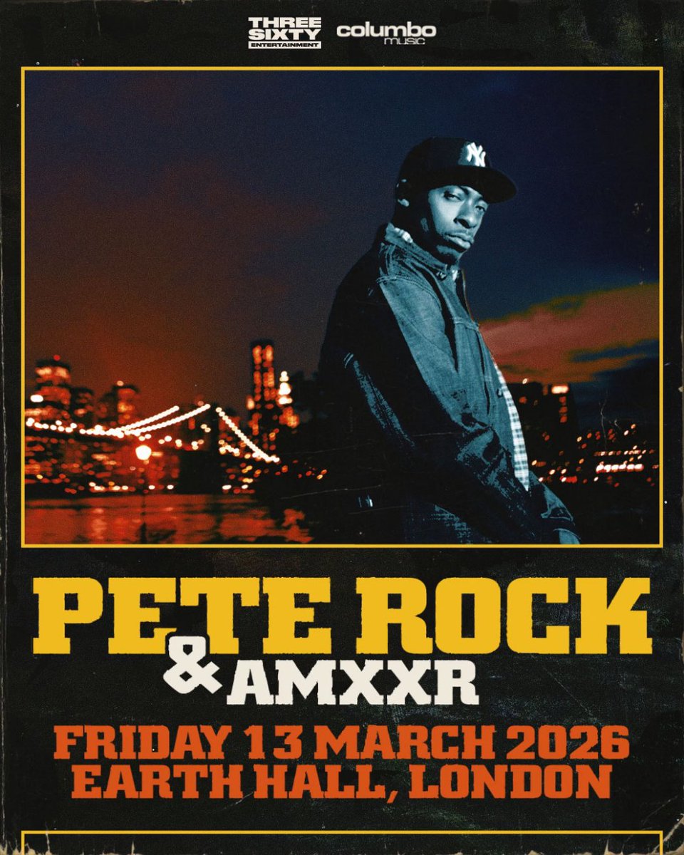 trusoulnyc's tweet image. #UKTour 2026 with @PeteRock and you never know who&apos;ll show UP!!!!

Follow @25thhourman #TruSOULNYC #PeteROCK 

13March2026 info:

ticketweb.uk/event/pete-roc…