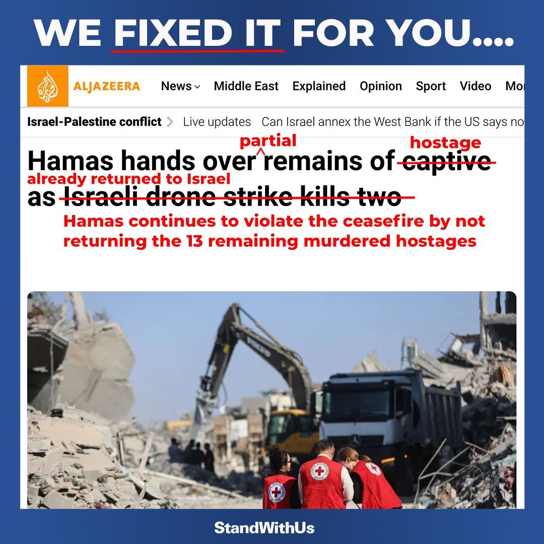 StandWithUs's tweet photo. We fixed it for you, @AJEnglish https://t.co/qJZXrFCRMX