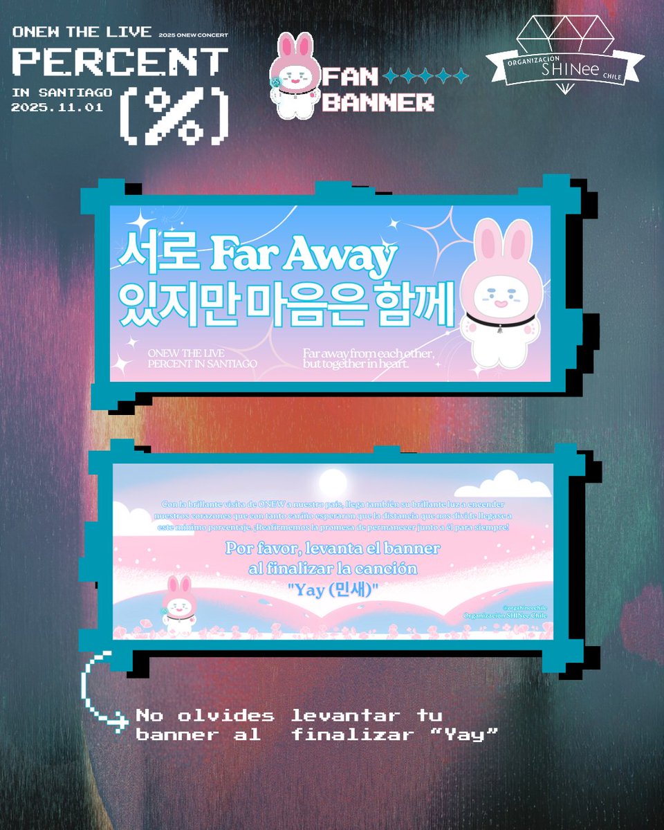 orgshineechile's tweet photo. ¡Un día menos para el gran día!

Y para ir calentando motores, queremos presentarles el Fan Banner que juntxs alzaremos para saludar a Onew el 1 de Octubre en Teatro La Cúpula ✨

De la mano de la frase escogida por toda la comunidad Shawol y Jjinggu, esperamos que Onew + https://t.co/96HFxoECsG
