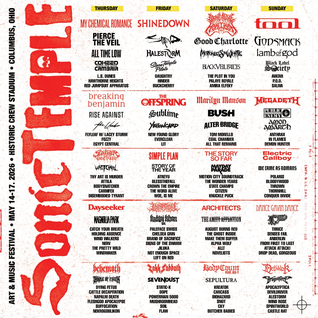 newfoundglory's tweet photo. Ohio! We'll see you next year at the massive Sonic Temple Festival. Check us out on Friday alongside The Offspring, Sublime, Yellowcard, and so many more bands. 

Passes are on sale now! https://t.co/OCXdZ6qbQy https://t.co/bdUv6Btlkz
