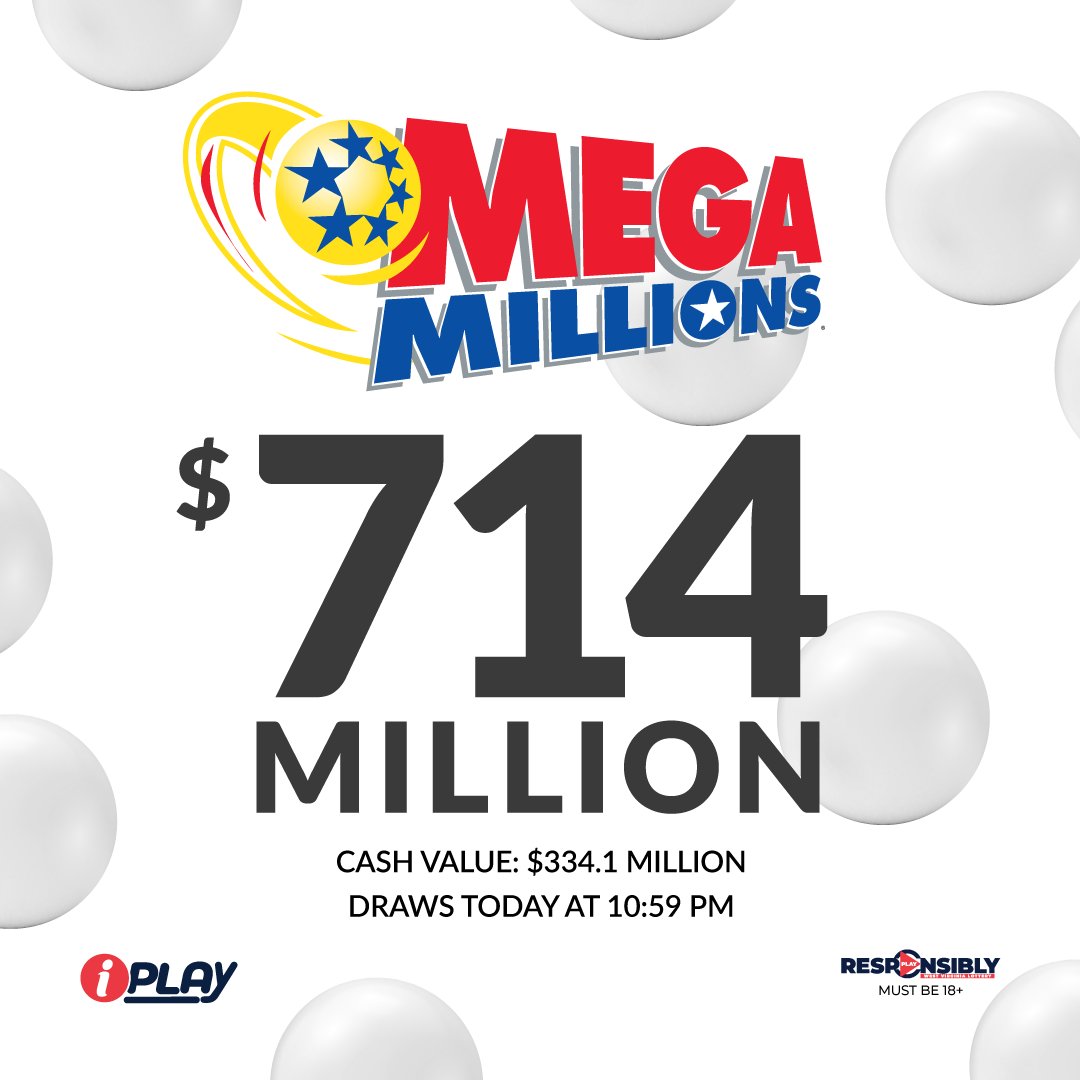 Mega Millions jackpot: $714 MILLION |  Cash option: $334.1  MILLION
Don't miss out on your chance to win, buy your tickets online or in-store at your favorite retailer. 
#MegaMillons #PlayWVLottery #PlayResponsibly